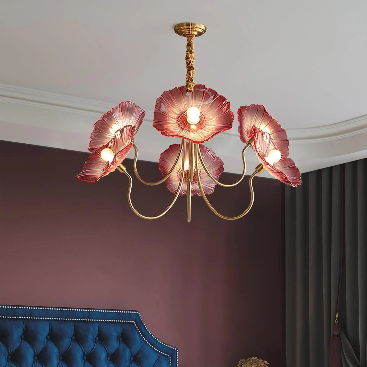 Lunaro | Elegant Lotus Leaf Chandelier for Home Interiors 4