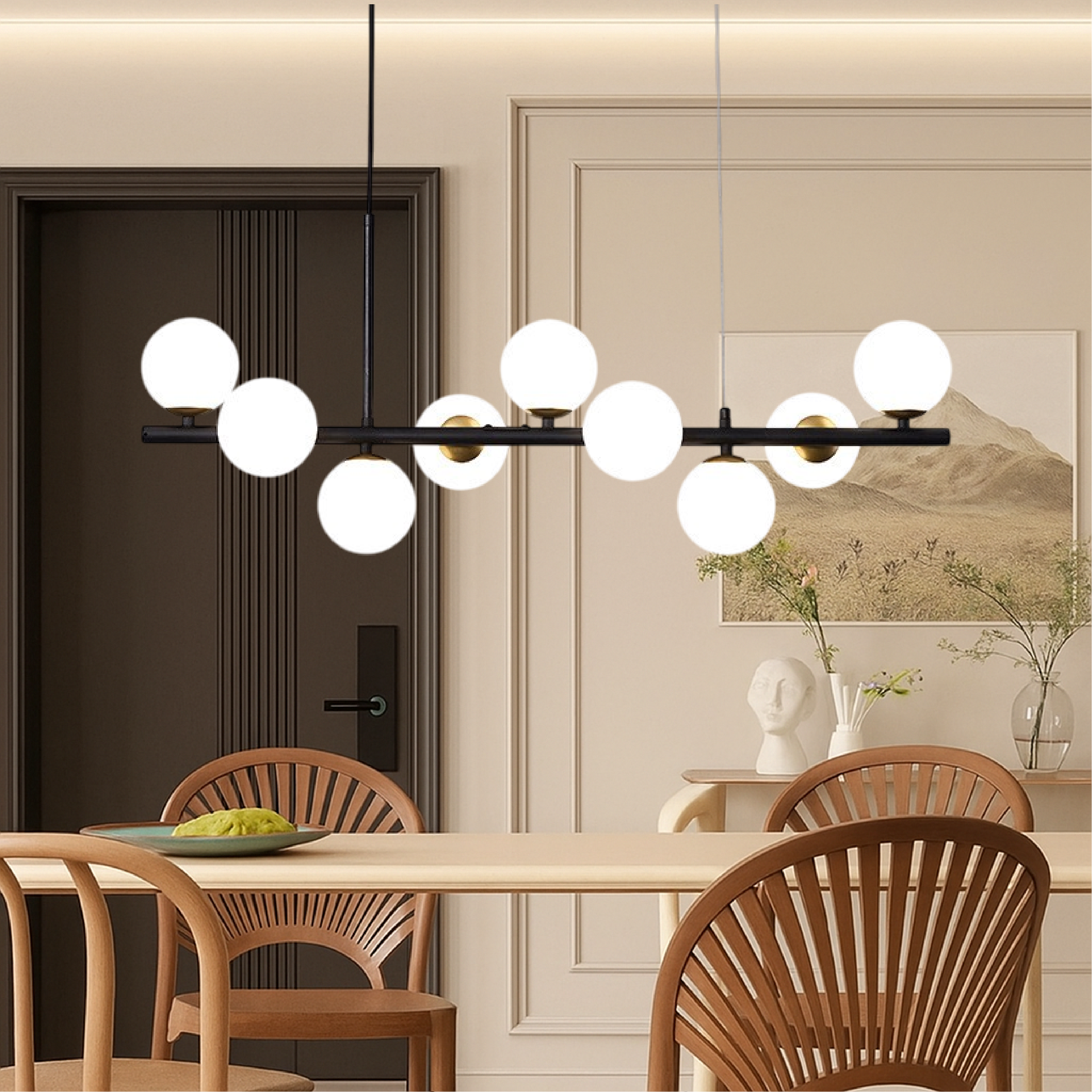 Lunivo | Black Dining Room LED Pendant Light 0