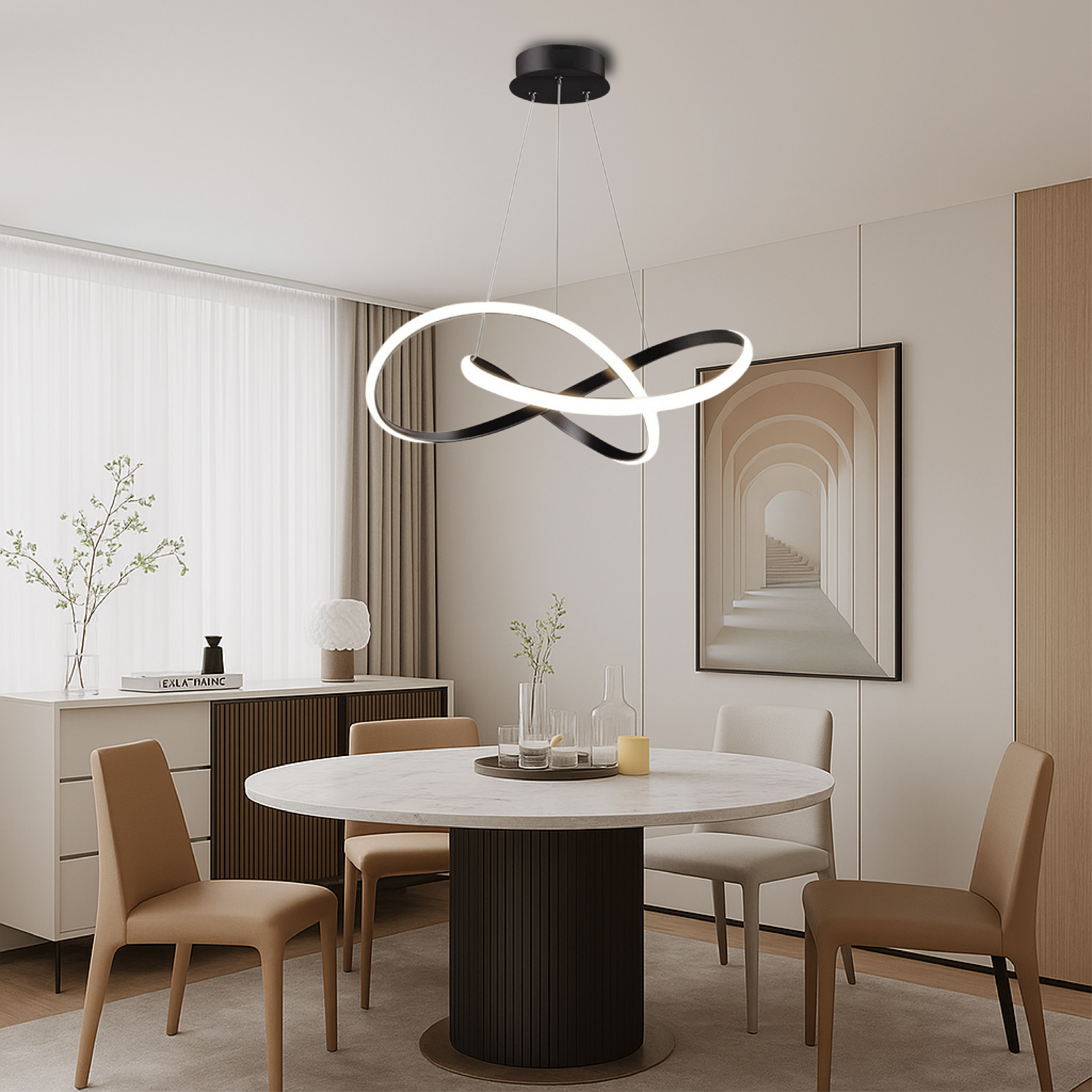 Luxaroa | Modern Dining Room LED Hanging Pendant Light 0