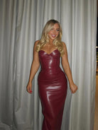 LuxeFaux | Chic Elegant Strapless Evening Dress for Modern Women 8