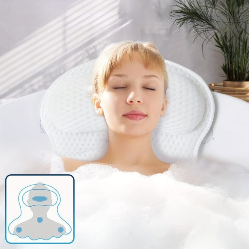 LuxeRest | Soft Mesh Spa Bath Pillow for Neck & Back Relaxation 1