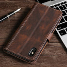LuxurCase | Premium Magnetic Leather Wallet Case for iPhone 5