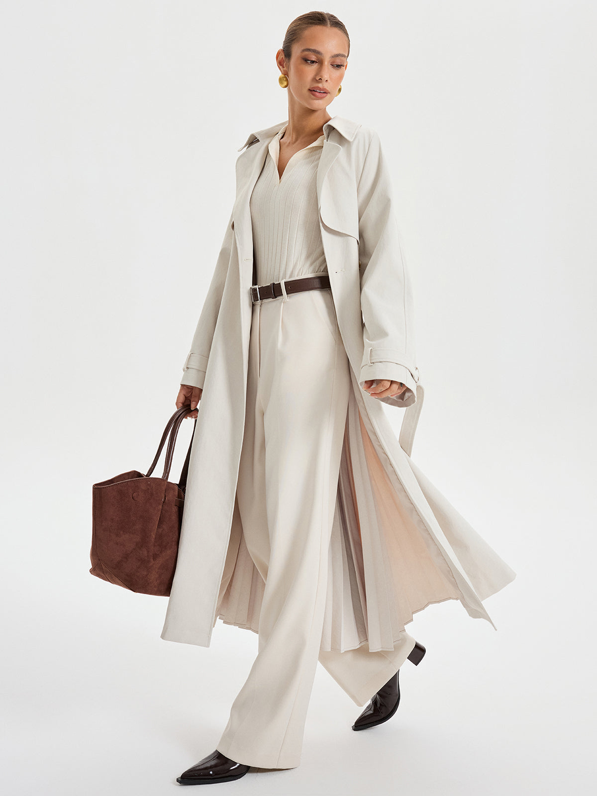 Lyanna | Belted Double-breasted Trench Coat 3