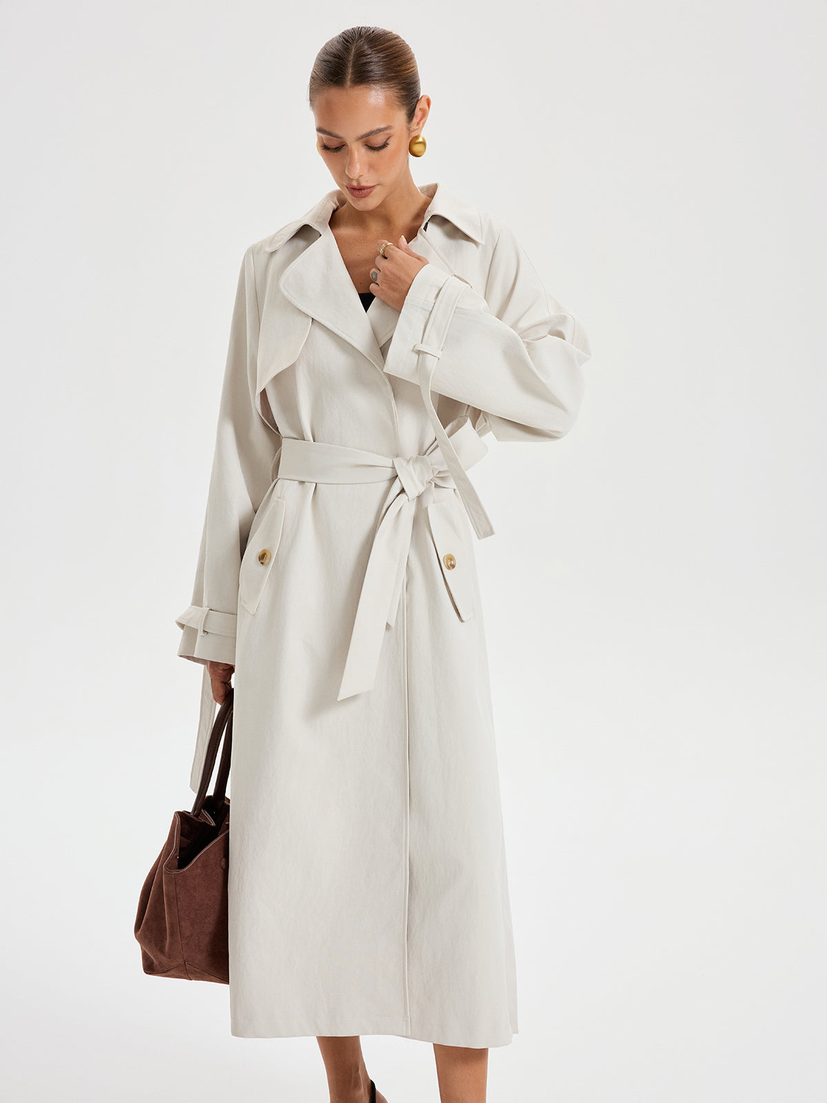 Lyanna | Belted Double-breasted Trench Coat 4