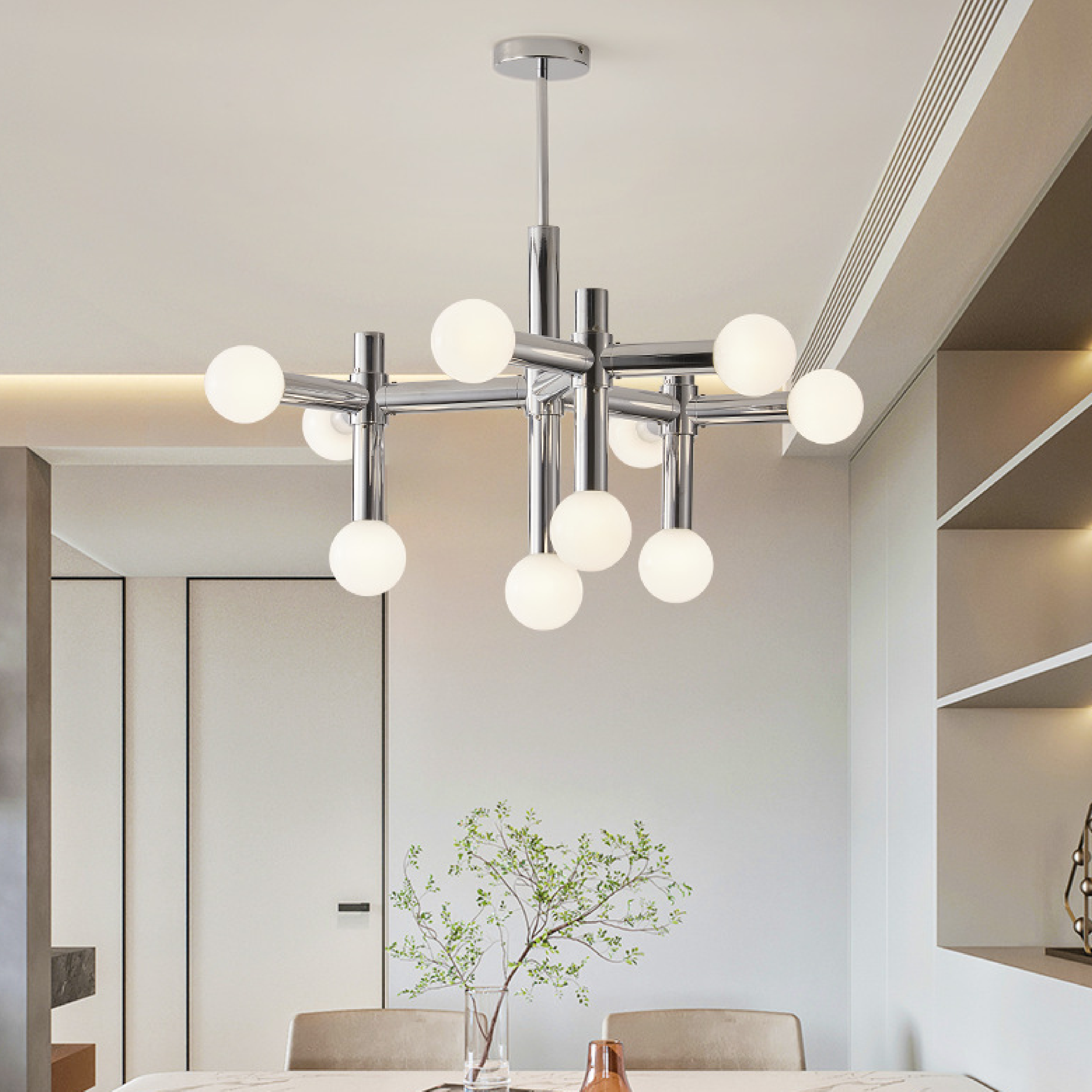 Lysiq | Bauhaus-Inspired Metal Chandelier for Modern Spaces 4