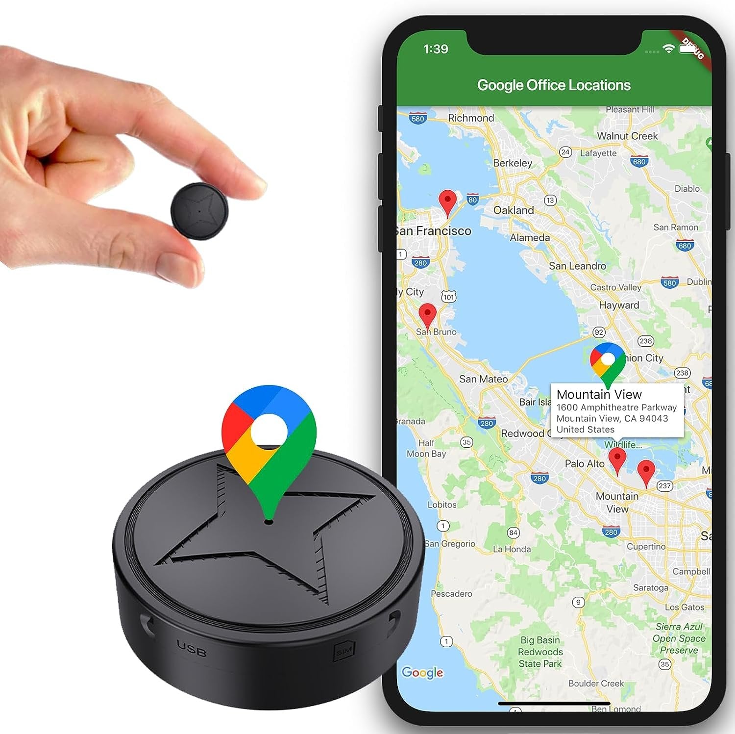 Magnetic Mini GPS Tracker for Real-Time Tracking 0