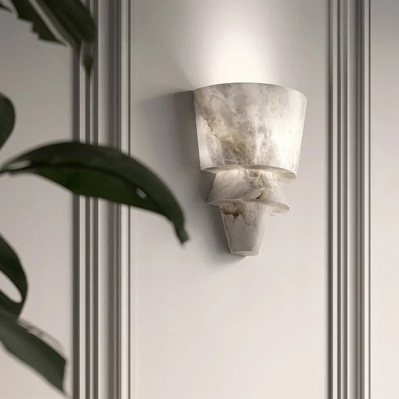 MarbleGlow | Elegant Minimalist Natural Stone Wall Sconce Lighting 1