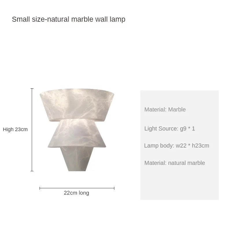 MarbleGlow | Elegant Minimalist Natural Stone Wall Sconce Lighting 6