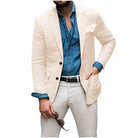 Men's Casual Linen Blazer Jacket - Lightweight, Breathable All-Season Wear for Versatile Style 0