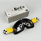 Men's Retro Motorcycle Goggles Fit Over Glasses Durable UV Protection HD Lens 3