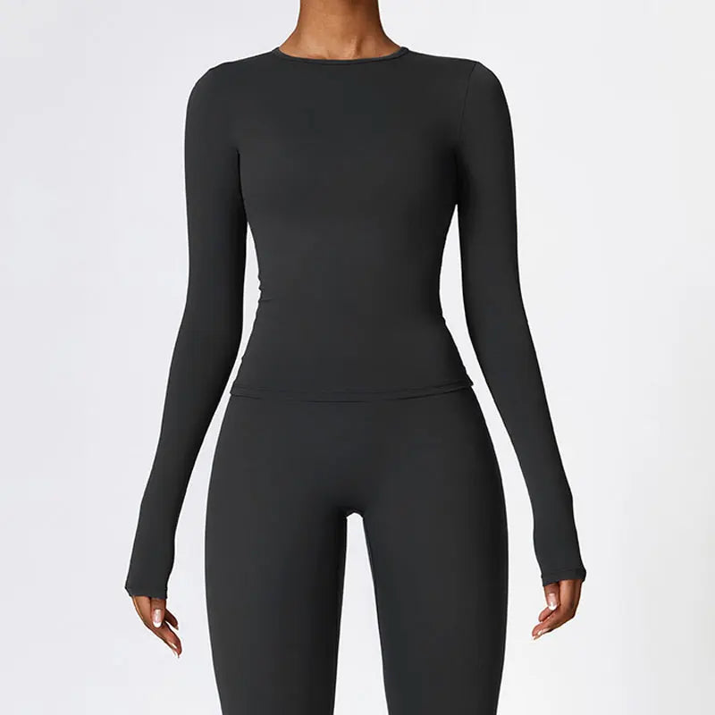 Mia | Stylish Breathable Long Sleeve Yoga Top for Women 2