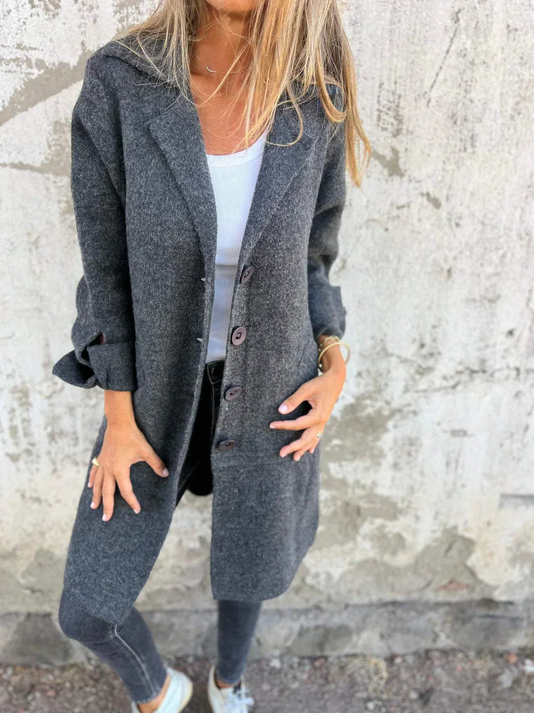 Mireille | Elegant Women's Long Coat – Wool Blend Design with Lasting Charm 4