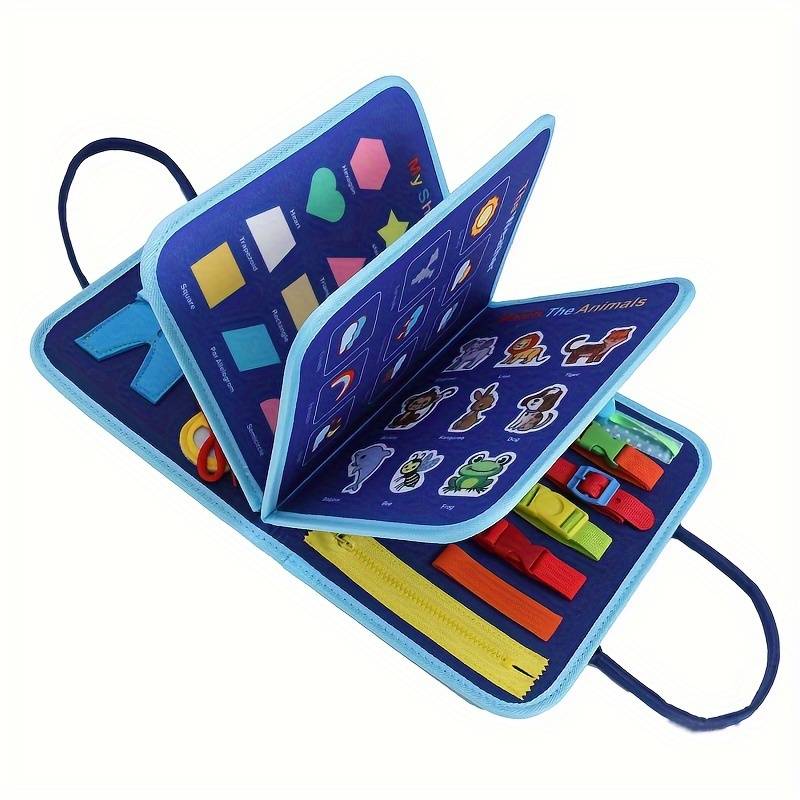 Montessori Busy Book for Toddlers Ages 2-5 – Interactive Educational Quiet Book with Zippers, Buttons, Laces, and Fine Motor Skill Activities 4