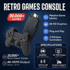 NostalgiaSphere | Premium 4K Retro Game Console with 20,000 Classic Titles 3