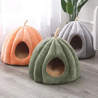 Pumpkinpaws Cozy Pumpkin-Shaped Cat Bed for Winter Comfort & Hygiene 3