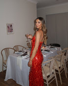 RheaGlimmer | Elegant Sparkling Sequin Mermaid Evening Gown 4