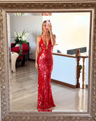 RheaGlimmer | Elegant Sparkling Sequin Mermaid Evening Gown 5