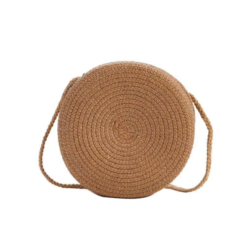 Minimalistische Strohtasche - Umhängetasche für Freizeit und Urlaub