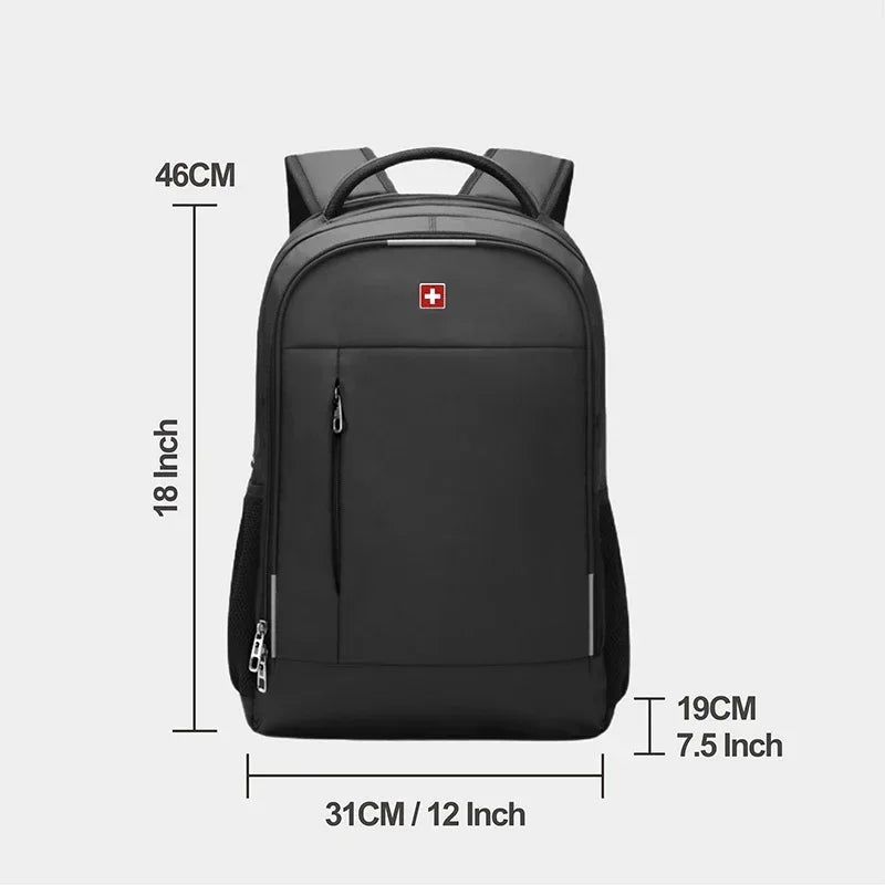 SWISS Herren Laptop-Rucksack – Wasserdicht, diebstahlsicher & mit USB-Anschluss