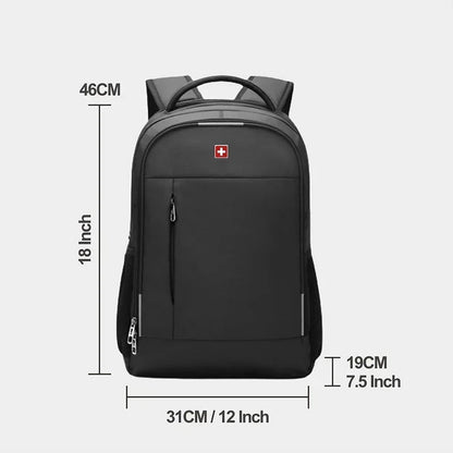 SWISS Herren Laptop-Rucksack – Wasserdicht, diebstahlsicher & mit USB-Anschluss