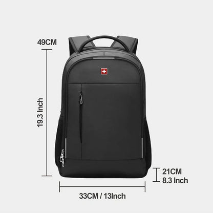 SWISS Herren Laptop-Rucksack – Wasserdicht, diebstahlsicher & mit USB-Anschluss