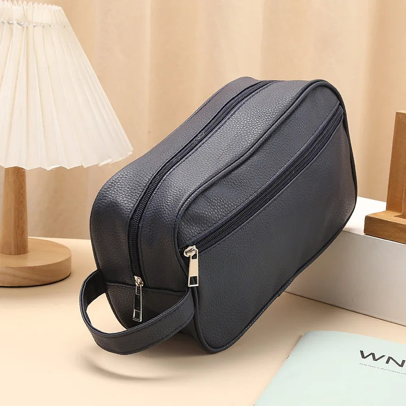 Wasserdichte Reise-Toilettenartikel Tasche für Männer – Kosmetiktasche im Lychee-Muster