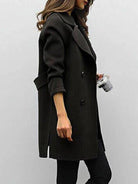 Selena | Classic Black Trench Coat for Women - Stylish Winter Elegance 3