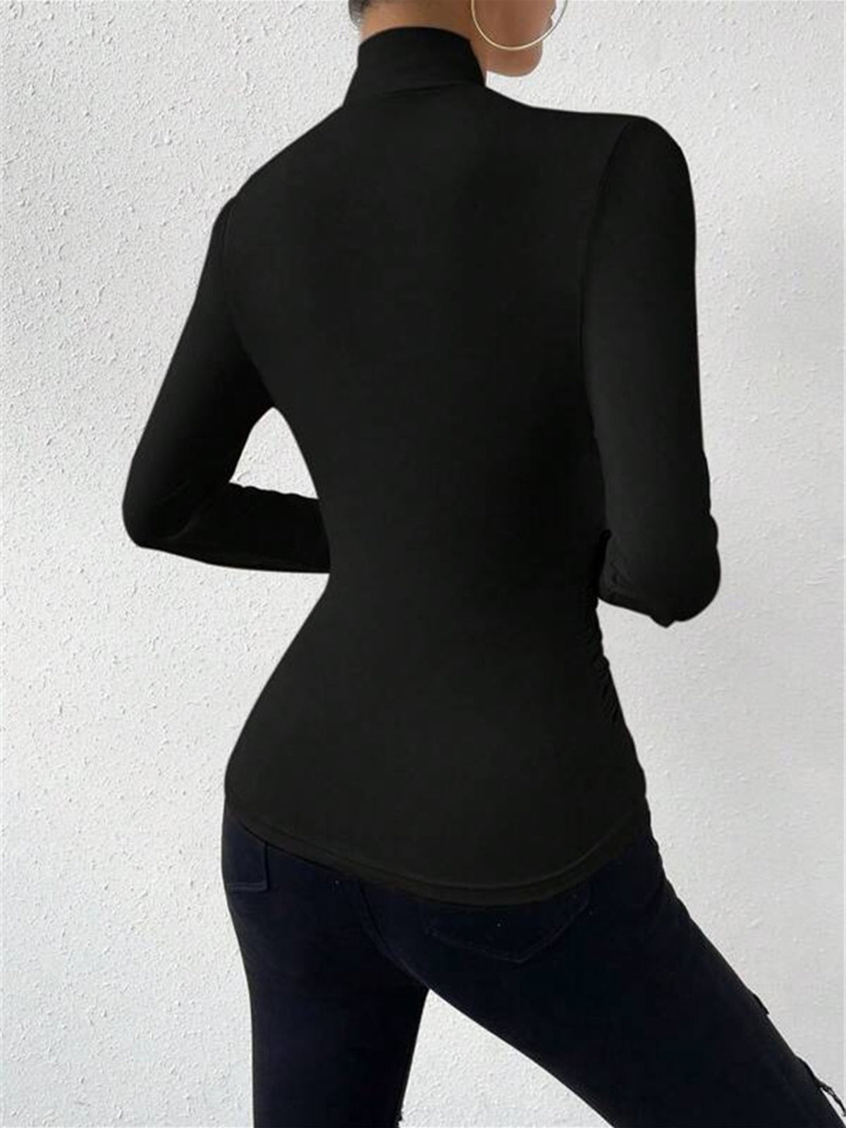 SilkenDrape | Elegant Figure-Hugging Women's Top for Going Out 5