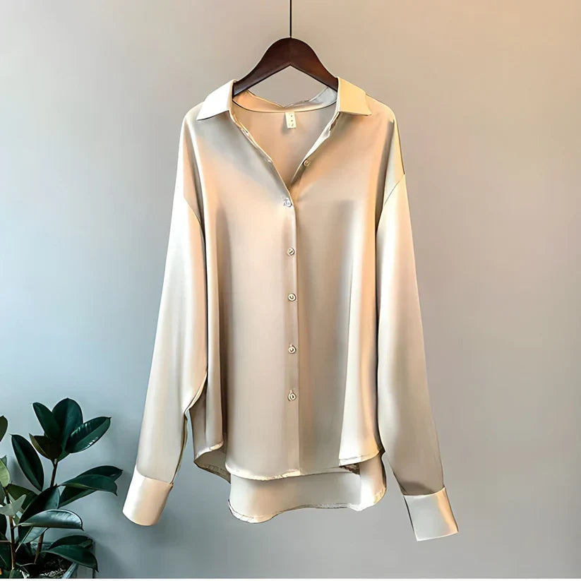 SilkenDream | Elegant Chic Silk Long Sleeve Women's Blouse 0