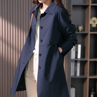Single-breasted women's wool coat – mid-length, tailored fit and classic collar for stylish autumn and winter outfits 0
