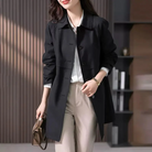 Single-breasted women's wool coat – mid-length, tailored fit and classic collar for stylish autumn and winter outfits 1
