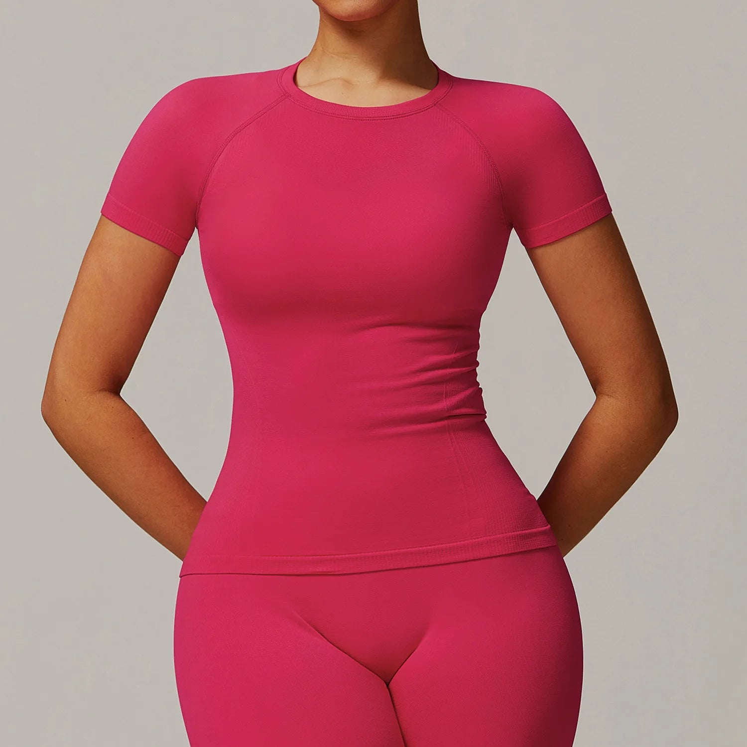 Sophia | Seamless High Elastic Fitness T-Shirt 1