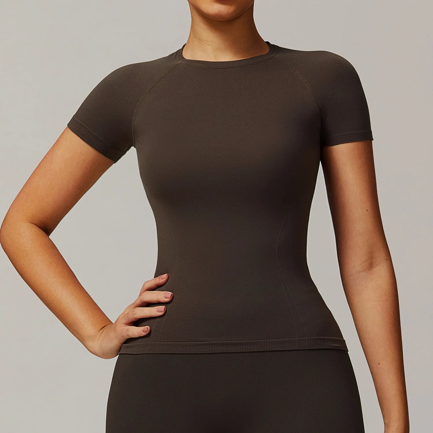Sophia | Seamless High Elastic Fitness T-Shirt 2