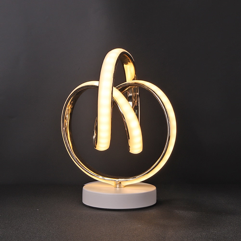 SpiralGlow – Sleek LED Table Lamp with Cozy Warm Light 0