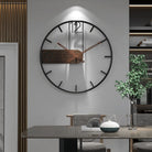 SteelGrove – Modern Wall Clock in Steel and Walnut with Industrial Elegance 0