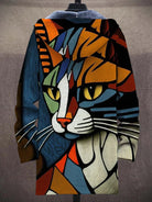 Stylish women's jacket with cat motif – Airy transitional jacket for a comfortable everyday look in spring and autumn 2
