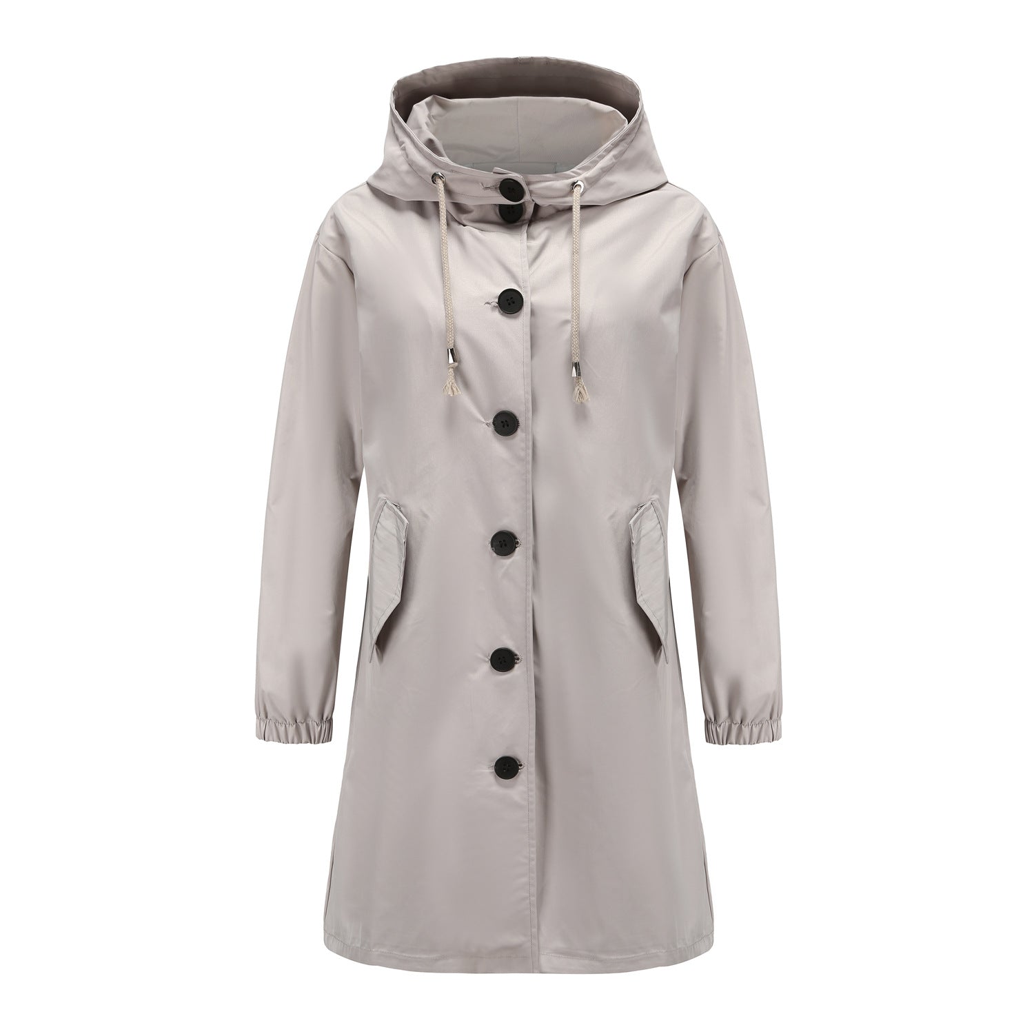 Stylish women's windbreaker with hood – waterproof raincoat for walks and outdoor activities 0