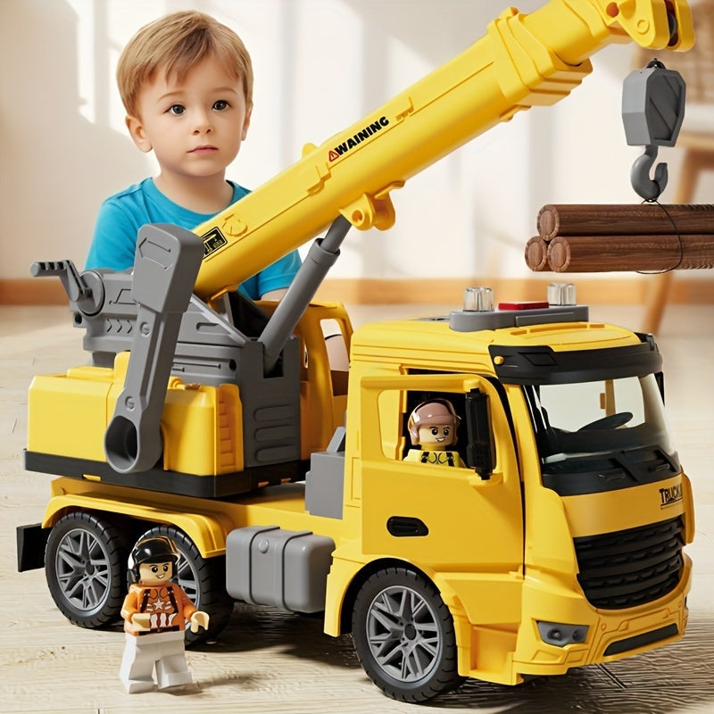 Toy Construction Crane Truck – Realistic Vehicle with Lights, Sounds, and Movable Arm for Kids’ Playtime 0