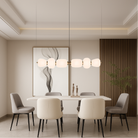 Vareli | Minimalist Bar Pendant Light in White Glass 2