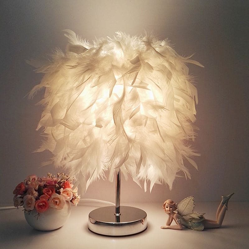 VelvetGlow - Feather Globe Accent Lamp 8