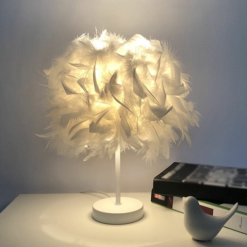 VelvetGlow - Feather Globe Accent Lamp 9