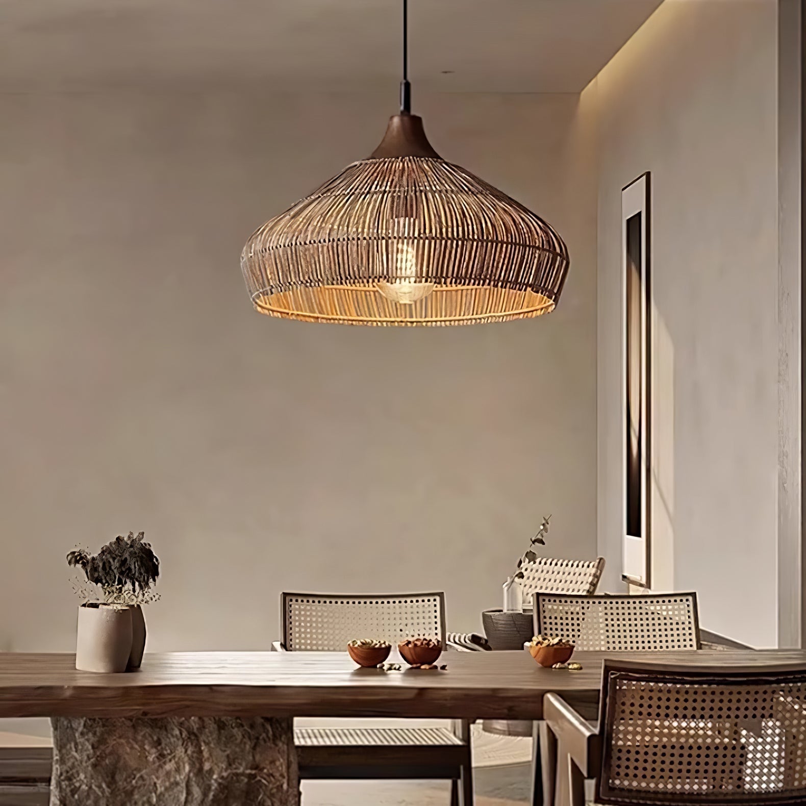 Vionel | Wicker Rattan Pendant Lamp for Vintage Interiors 2