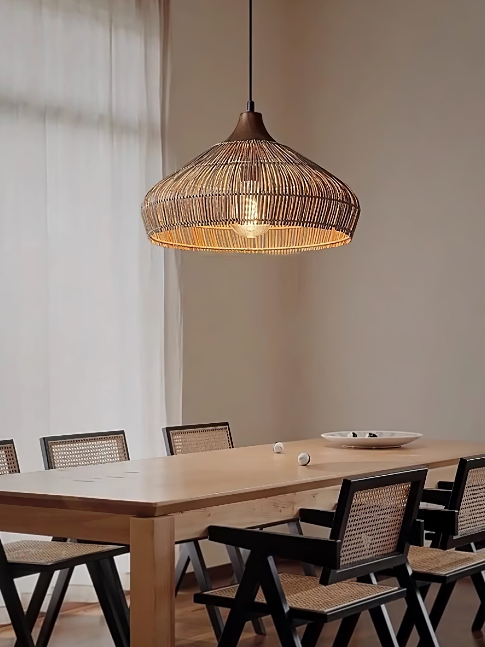 Vionel | Wicker Rattan Pendant Lamp for Vintage Interiors 8