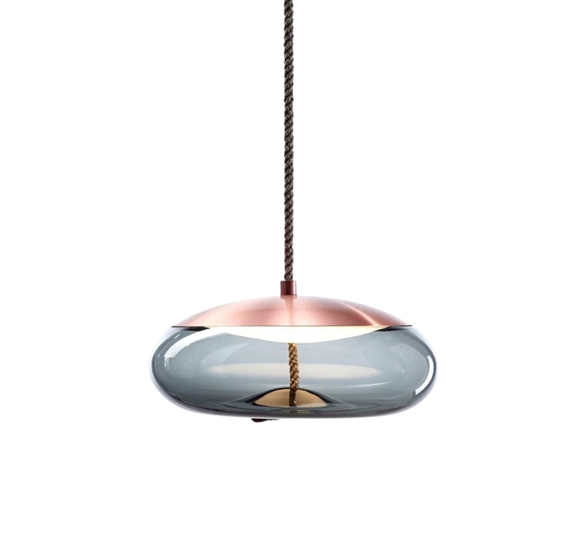 Volith | Hemp Rope Pendant Light in Rose Gold Style 7