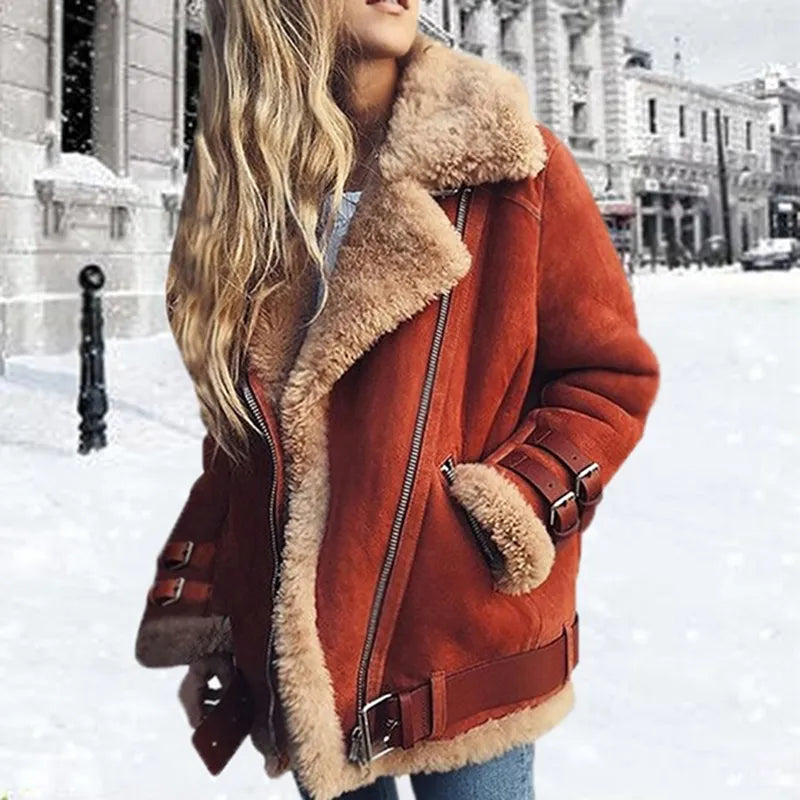 W&W – Suede lambskin buckle jacket 0