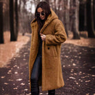 Warm Oversized Hooded Wool Coat for Women – Long Button Front Winter Trench Jacket 1