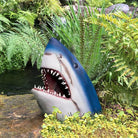 Weather-Resistant Blue Shark Garden Sculpture - Unique Outdoor Statue for Garden Decor, 35cm x 20cm x 15cm 2