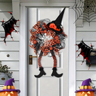 Whimsical Witch Mesh Wreath – Halloween Front Door Decoration for Festive Fun 2