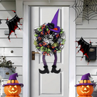 Whimsical Witch Mesh Wreath – Halloween Front Door Decoration for Festive Fun 4
