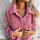 Women Oversized Sherpa Jacket - Long Casual Coat 6
